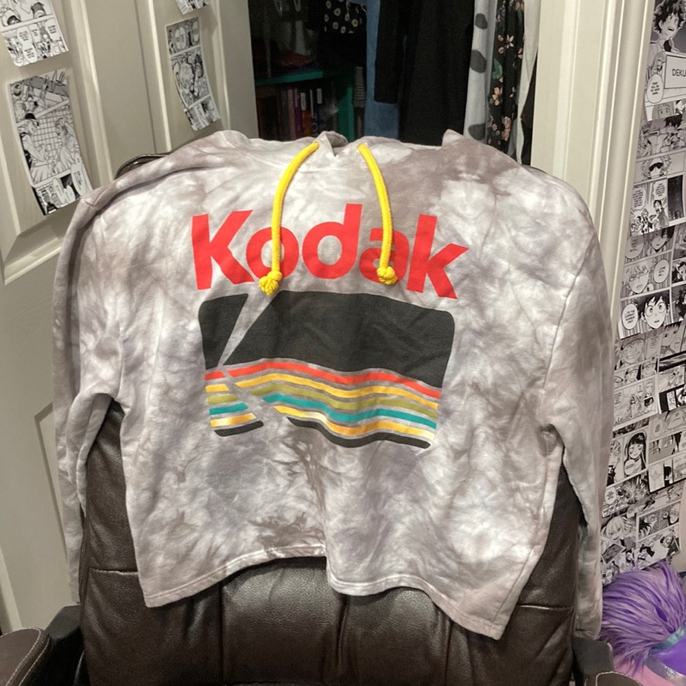 Kodak tie dye cropped sweatshirt